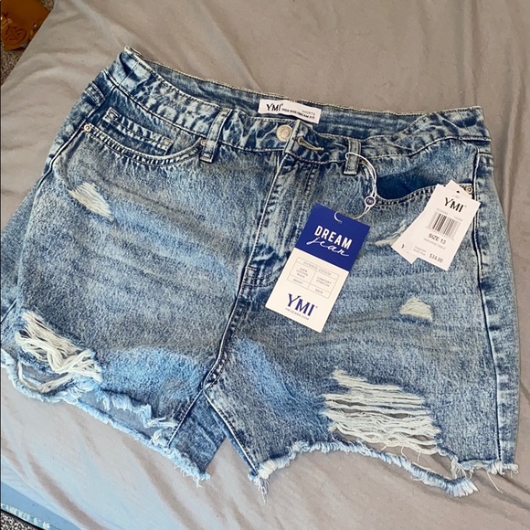 ymi high rise shorts